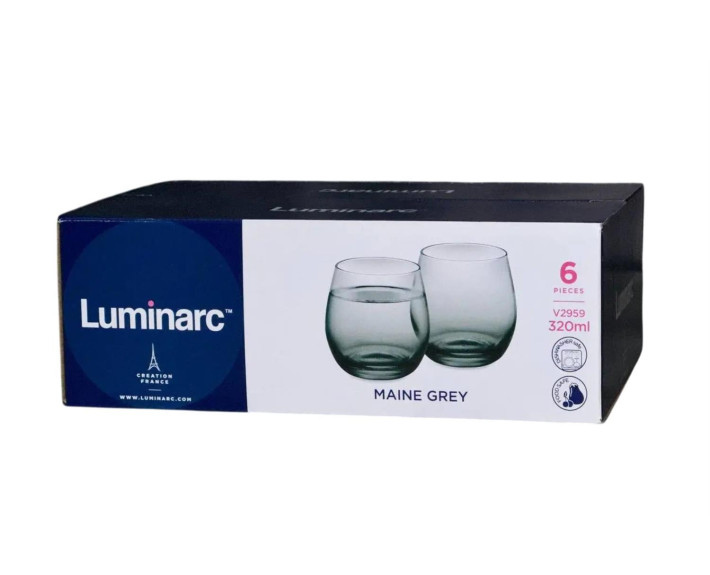 Стакан LUMINARC MAINE GREY /НАБІР/ 6X320 мл низьк.