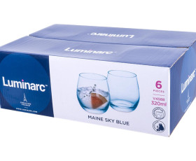 Стакан LUMINARC MAINE SKY BLUE /НАБІР/ 6X320 мл низьк.
