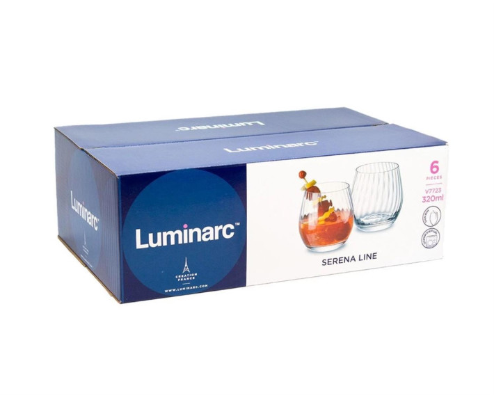 Стакан LUMINARC SERENA LINE /НАБІР/ 6X320 мл низьк.