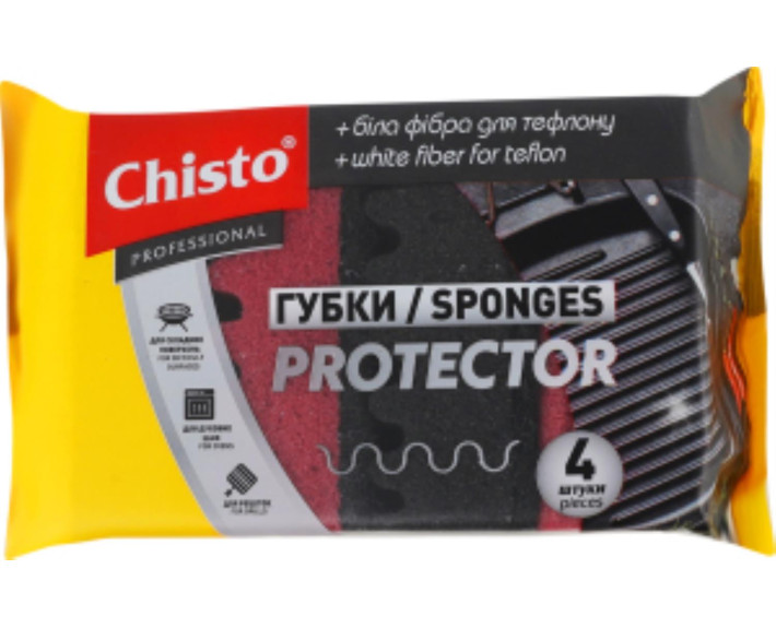 Губка кухонна 4 шт Protector Chisto