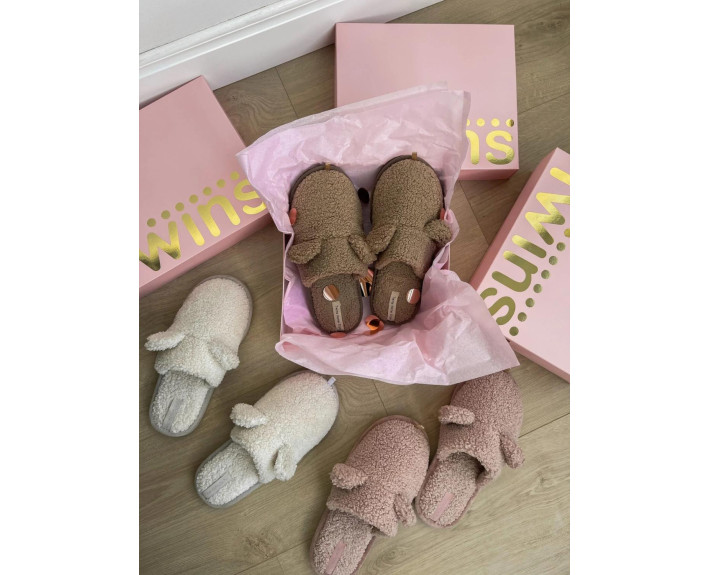 Домашние тапочки женские HS из меха TEDDI в ассортименте. размер 30/41р