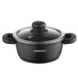 Кастрюля с стеклянной крышкой Ardesto Gemini Anzio, 1.2л, алюминий, черный