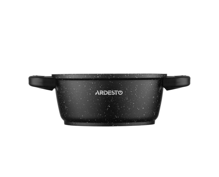 Кастрюля с стеклянной крышкой Ardesto Gemini Anzio, 1.2л, алюминий, черный