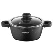 Кастрюля с стеклянной крышкой Ardesto Gemini Anzio, 1.8л, алюминий, черный