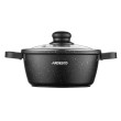 Кастрюля с стеклянной крышкой Ardesto Gemini Anzio, 1.8л, алюминий, черный