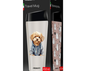 Термокружка Ardesto Coffee Time Maltipoo 450мл, нержавеющая сталь, бежевый