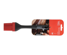 Пензлик Ardesto Golden Brown, 25см, силікон, пластик, чорно-червоний