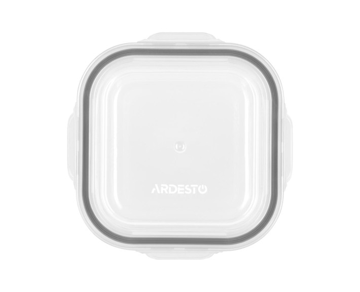Контейнер для зберігання харчових продуктів Ardesto Gemini, 0.5л, боросилікатне скло, пластик квадр.