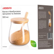 Банка для хранения Ardesto Midori Sugar, 500мл, стекло, бамбук, прозрачный