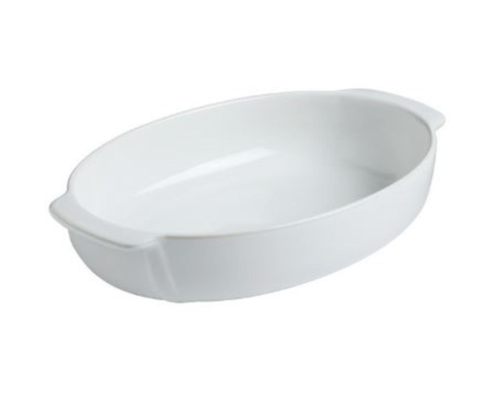 Форма для запекания PYREX SIGNATURE 35x23 см овальная/керамика/белая.