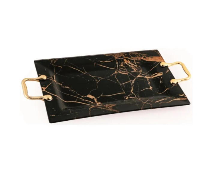 Товар VIVA MARBLE BLACK с ручками 35х22.5 см в уп.