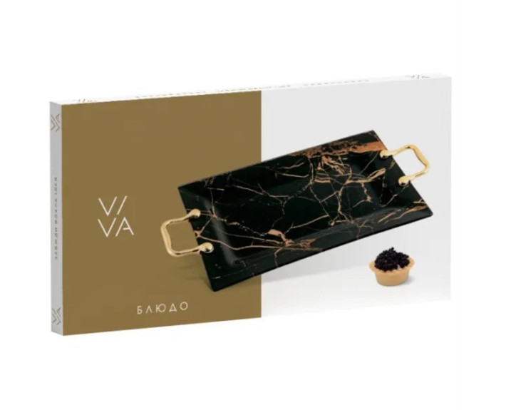Товар VIVA MARBLE BLACK с ручками 35х22.5 см в уп.