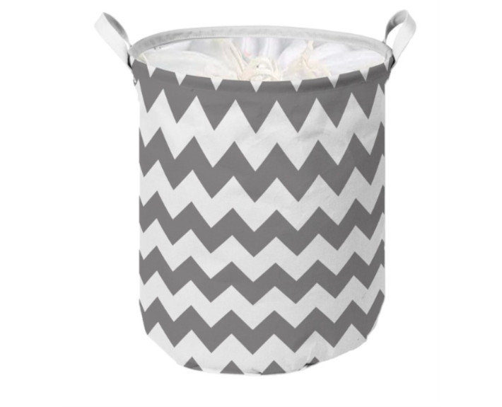 Корзина IDEA HOME LY-03 круг. ткан. з/кр Zig Zag 35х45 см