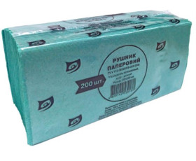 Рушник V-V  230*250 200шт/уп зел.ПМ