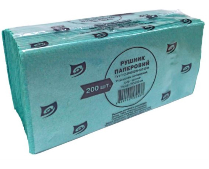 Рушник V-V  230*250 200шт/уп зел.ПМ