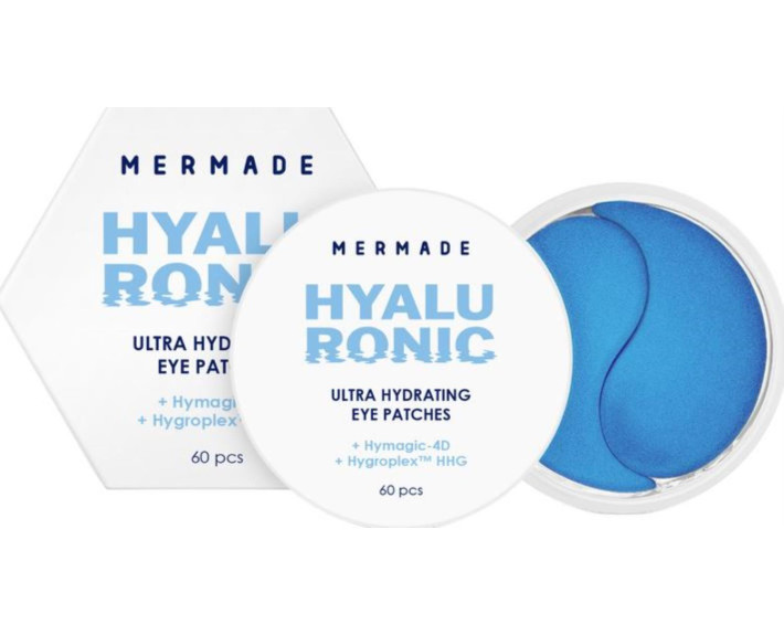 Патчі Зволожуючі гідрогелеві і під очі 4D Hyaluronic Acid & Аnti-thirst technology 60 шт MERMADE