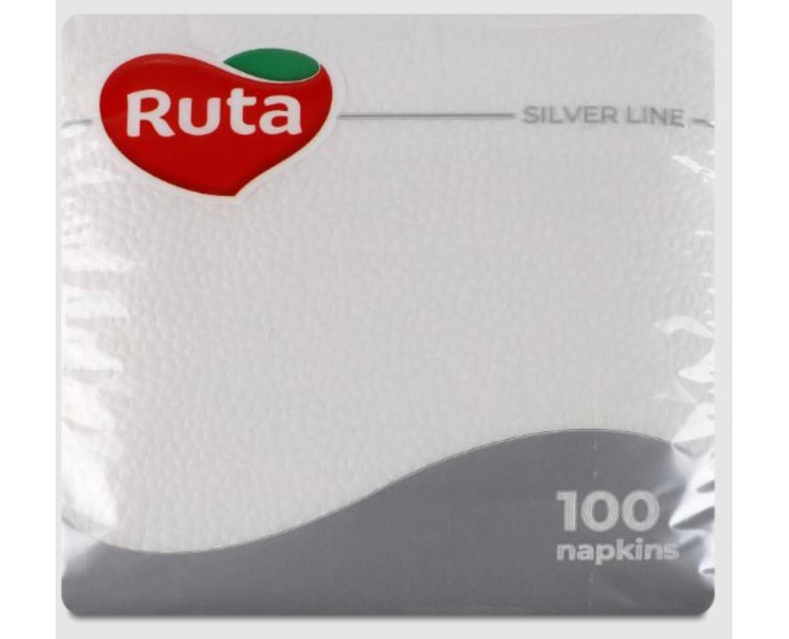 Салфетки Ruta 24х24 100шт 1шт белые