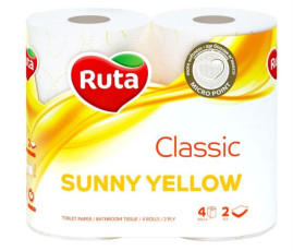 Туалетний папір Classic 4шт жовтий Ruta