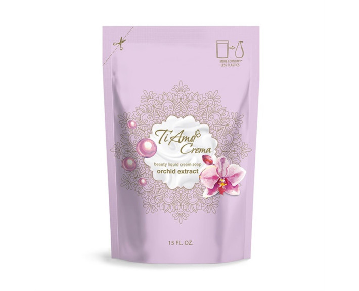Рідке косметичне крем-мило "З екстрактом орхідеї" ("Orchid extract") ТМ Ti Amo Crema 450мл