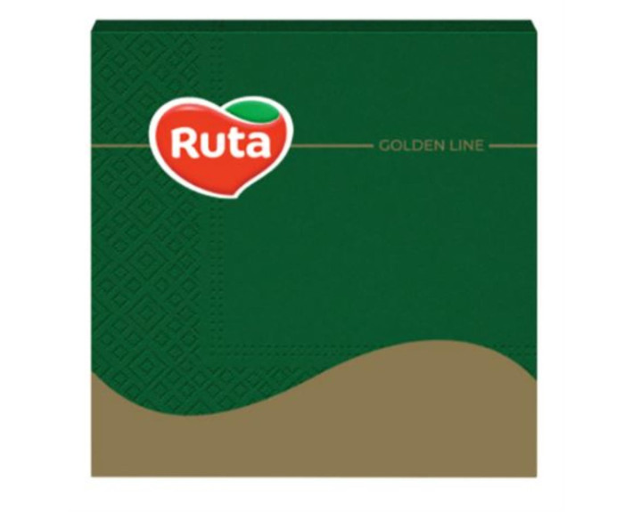 Серветки Ruta 33х33 20л 3ш темно-зелені
