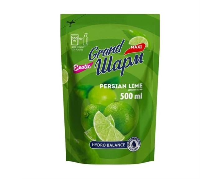 Прекрасное жидкое мыло TM Grand Шарм (MAXI), "PERSIAN LIME" дой-пак 500мл
