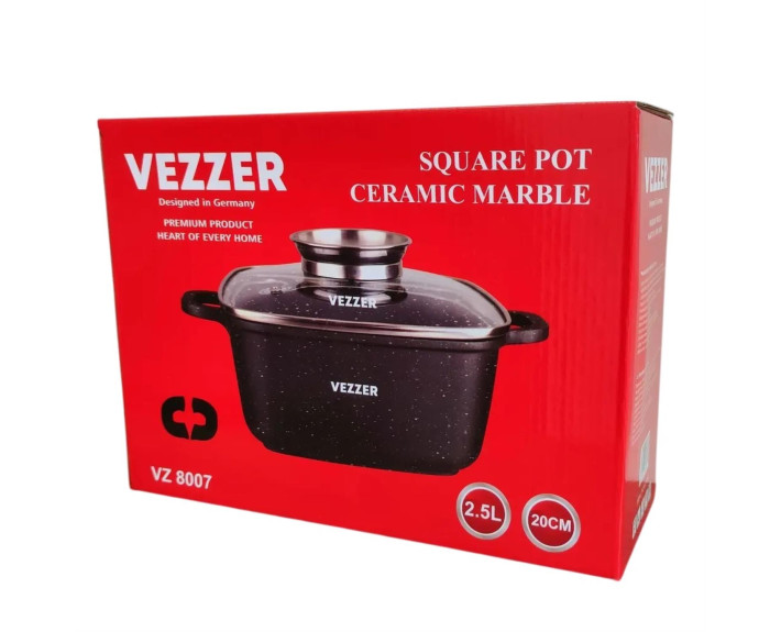Каструля VEZZER квадратна 20*9cм,VZ8007