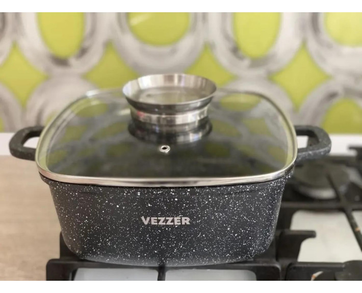 Каструля VEZZER квадратна 22*9,5cм,VZ8008