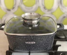 Каструля VEZZER квадратна 22*9,5cм,VZ8008