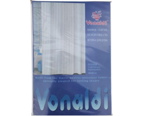 Шторка для ванної кімнати VONALDI PERDE, поліестер, 180х200 см, асорт.