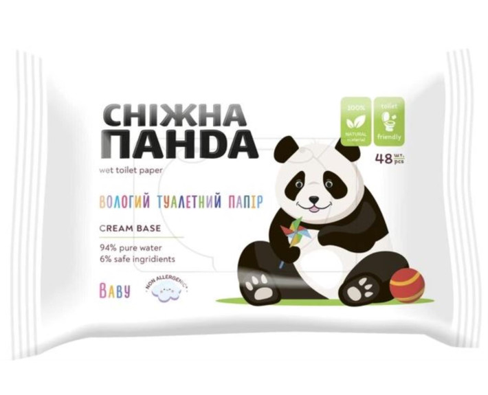 Туалетний папір вологий Сніжна панда 48шт.Baby Cream /20/ 2668