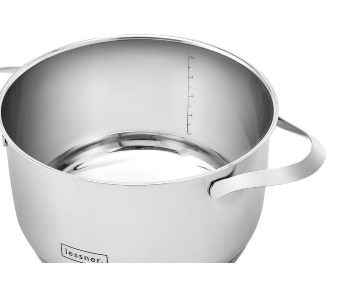 Каструля Lessner  з корозійностійкої сталі з кришкою 5,4л