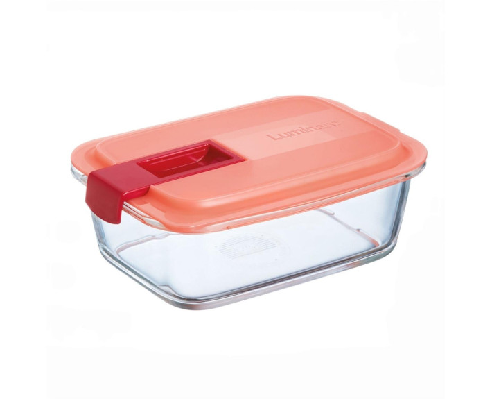 Емкость для хранения прямоугольная с крышкой Luminarc Easy Box Coral 820мл
