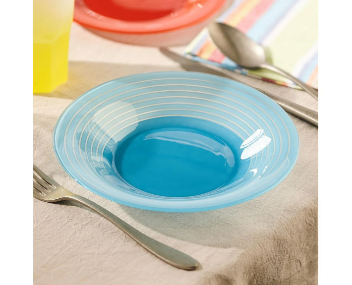 Тарілка глибока кругла Luminarc Factory Blue d=21,5см