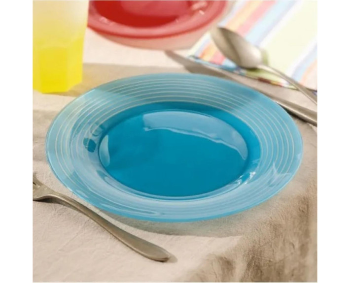 Тарелка обеденная круглая Luminarc Factory Blue д=25см