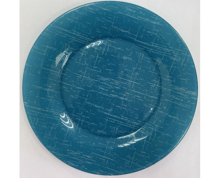 Тарелка обеденная круглая Luminarc Poppy Turquoise d=25см