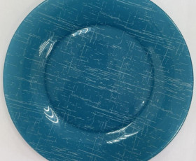 Тарелка обеденная круглая Luminarc Poppy Turquoise d=25см
