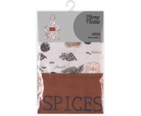 Фартух Ardesto Spice 68х80см, 90% поліестер, 10% бавовна, біло-коричневий