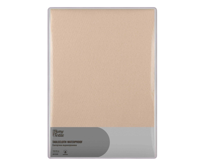 Скатертина Ardesto Waterproof 120х140см, 100% поліестер, айворі