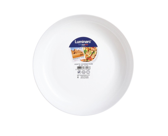 Тарелка LUMINARC FRIENDS TIME WHITE 21 см серв.