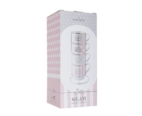 Чашка LIMITED EDITION GLAM /набір/4х345 мл на мет.підст.