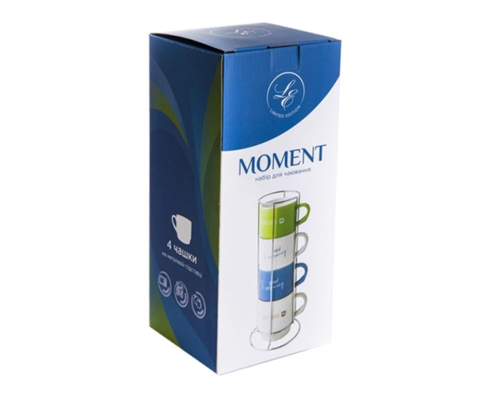 Чашка LIMITED EDITION MOMENT /набір/4х345 мл на мет.підст.