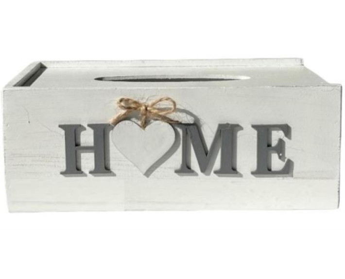 Серветниця дерев'яна Home біла