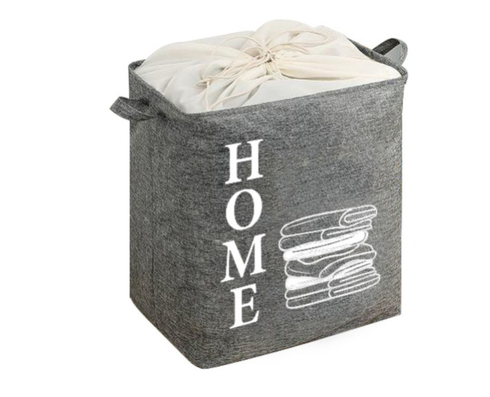 Корзина IDEA HOME LY-02 квад. ткан. з/кр Sweet Home 40х50х50 см