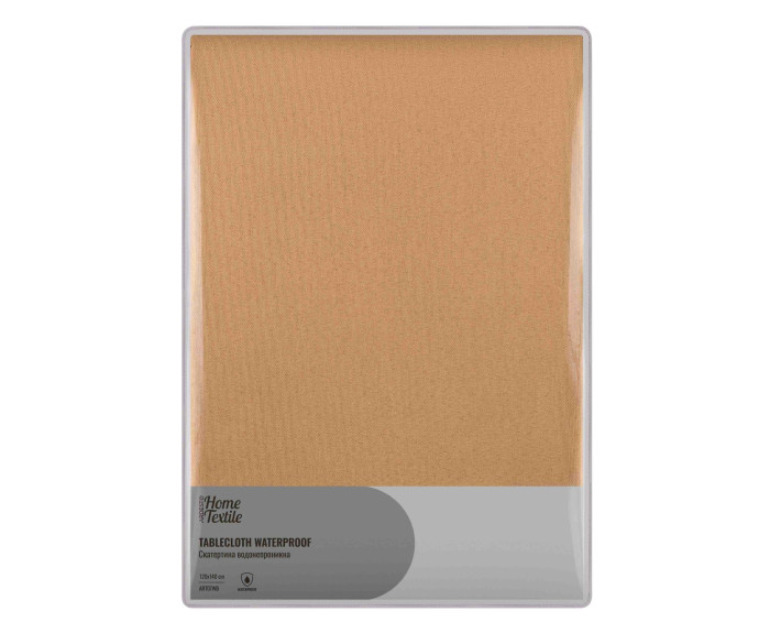 Скатертина Ardesto Waterproof 120х140см, 100% поліестер, бежевий