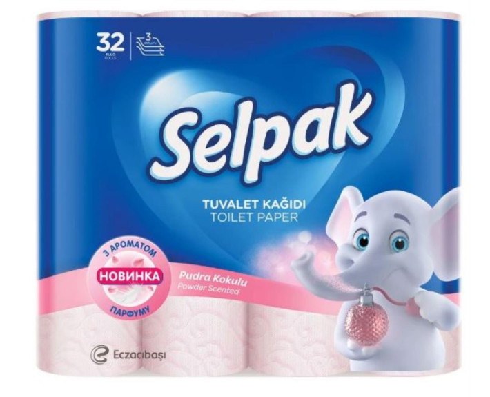 Туалетний папір Пудра 32шт //3 СП Selpak