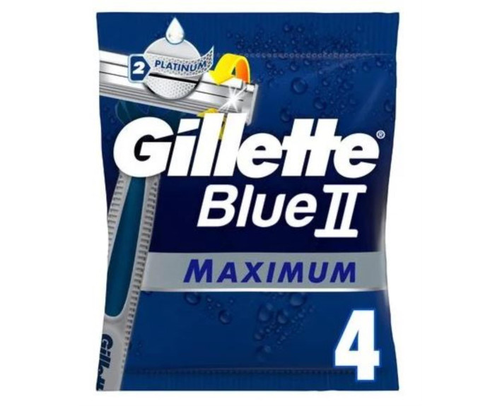 Бритви одноразовi 4шт GILLETTE BLUEII Maximum