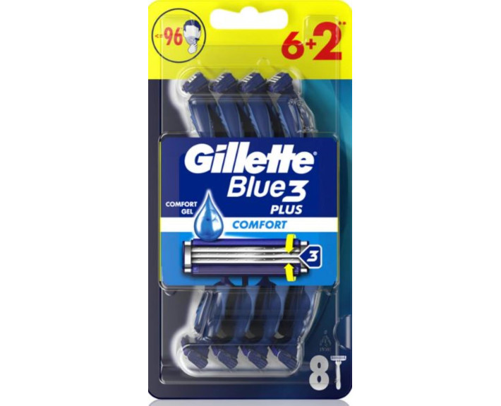 Бритви одноразові 6+2шт 6+2шт GILLETTE BLUE3