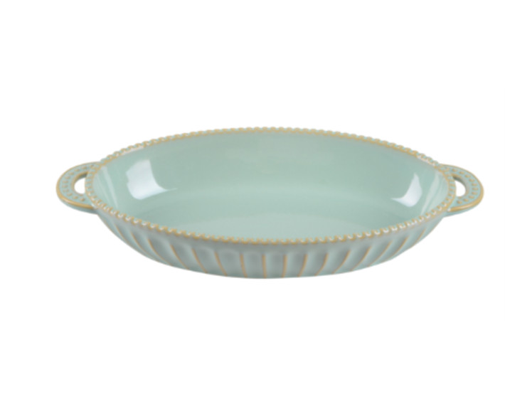 Форма скляна Limited Edition ALLEGRA OLIVA овальна(33.5X16.5X6см)