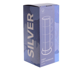 Чашка LIMITED EDITION SILVER /НАБІР/4х300 мл на мет.підст