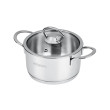 Каструля зі скляною кришкою Ardesto Luna,1.2л, нержавіюча сталь